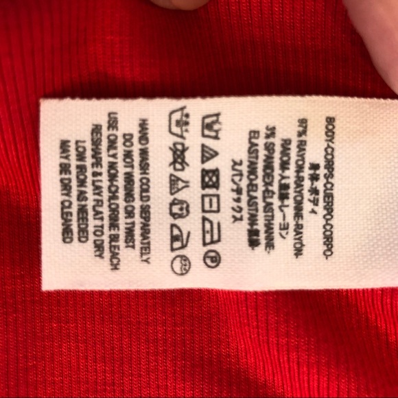 Free People Red Open V Front Turtle Neck Collar Shift Top - Picture 10 of 10